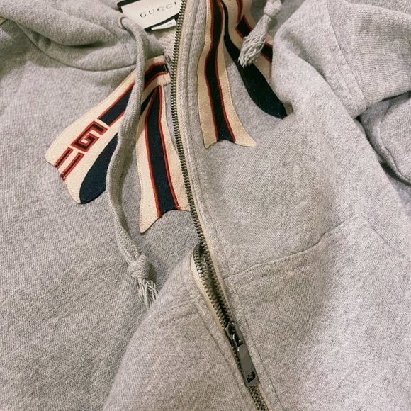 Gucci Stripe Zip Up Sweatshirt Sz M - Picture 7 of 9